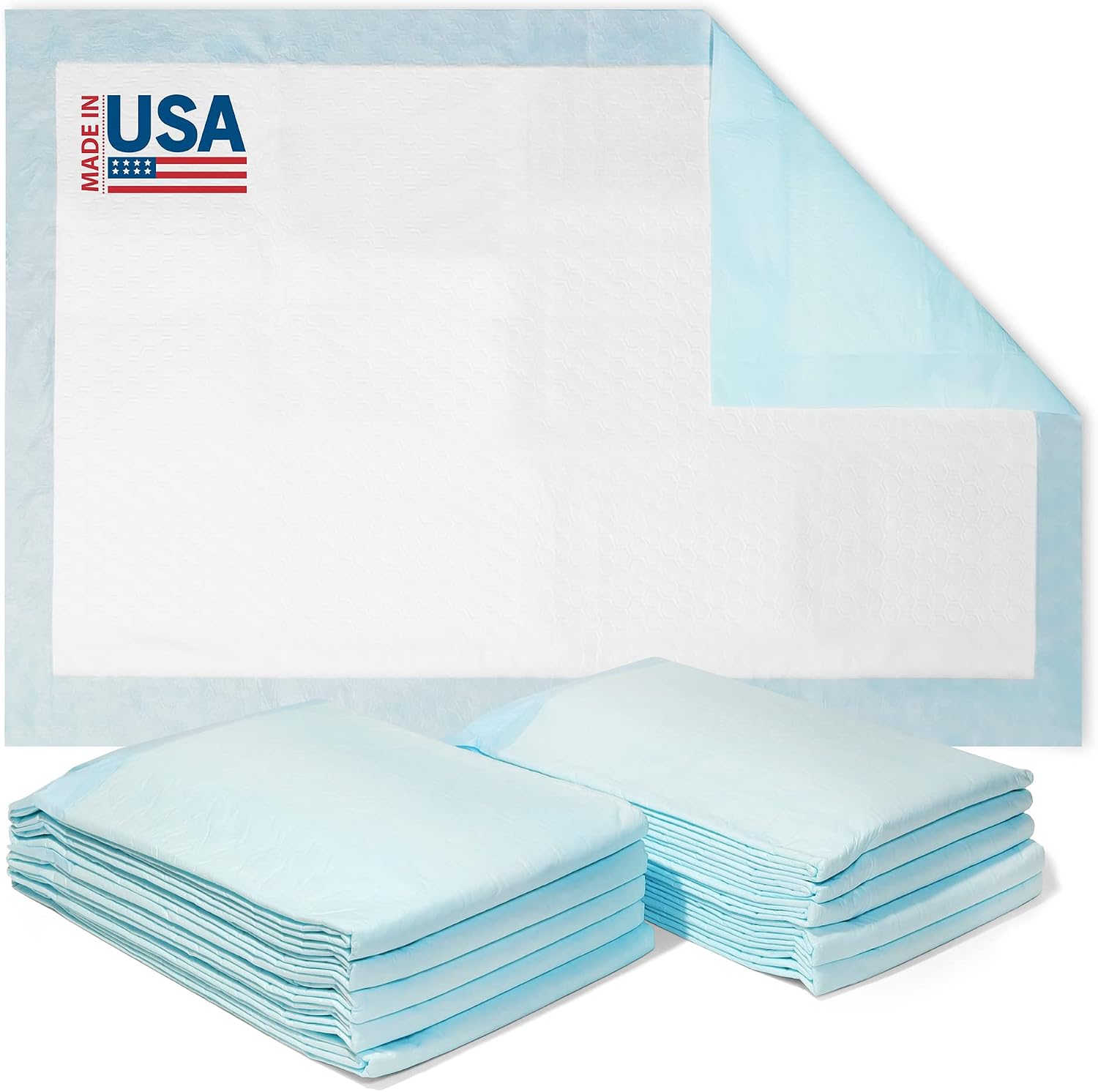 Wave Disposable Underpads - Incontinence Pads, Bed Covers, Chux - Thick, Super Absorbent Protection for All Ages - Reliable and Convenient Disposable Bed Pads - 23'' X 36'' (60-Count)