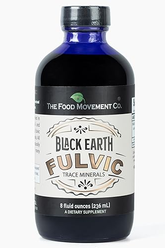Ácido fúlvico Black Earth - Minerales fúlvicos húmicos con electrolitos para la salud digestiva y la recuperación del ejercicio, suplemento de