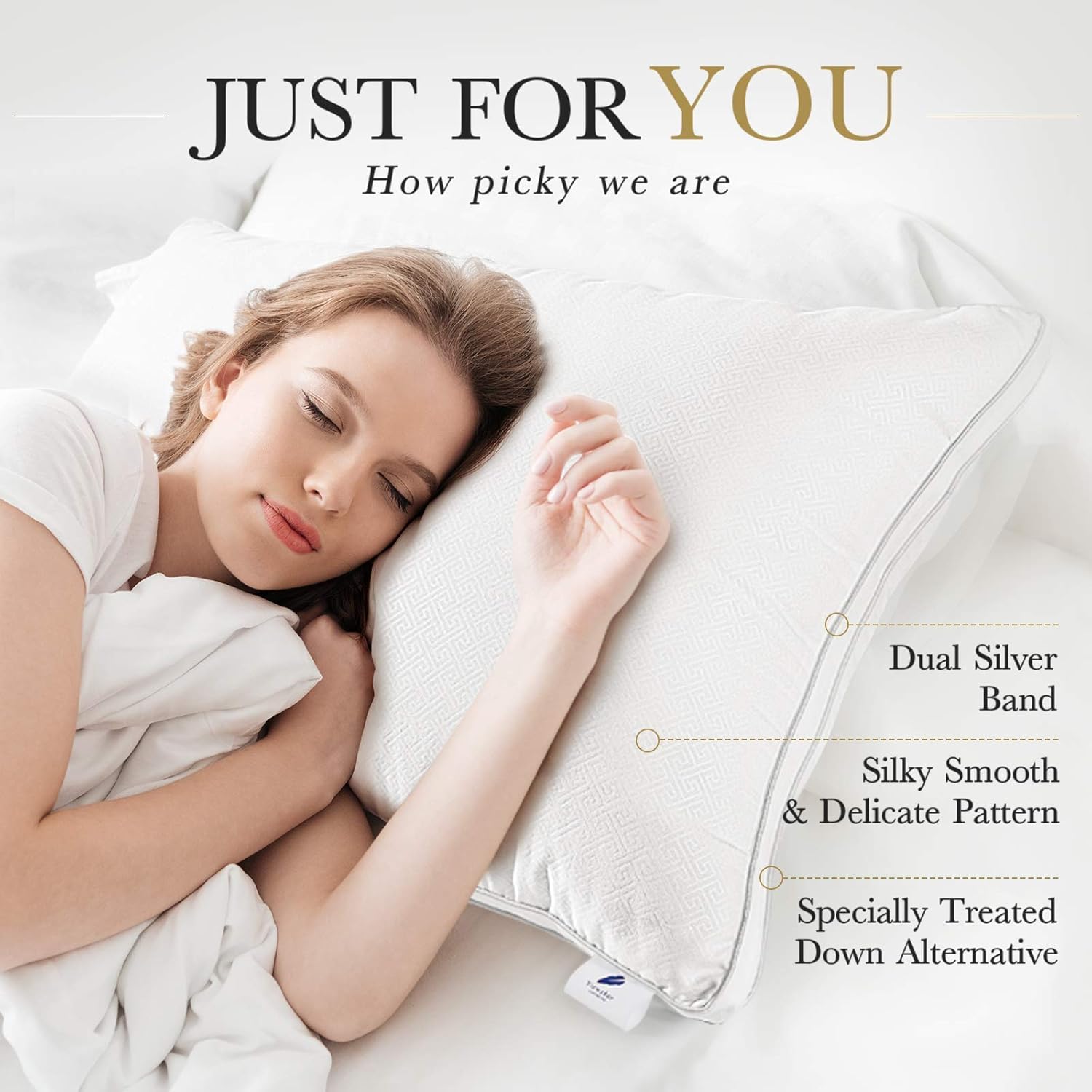 viewstar Standard Pillows for Sleeping, Bed Pillows 2 Pack Down Alternative Hotel Quality Pillow, Pillows for Side and Back Sleepers, Soft and Supportive Gusseted Pillow (20x26) : Home & Kitchen