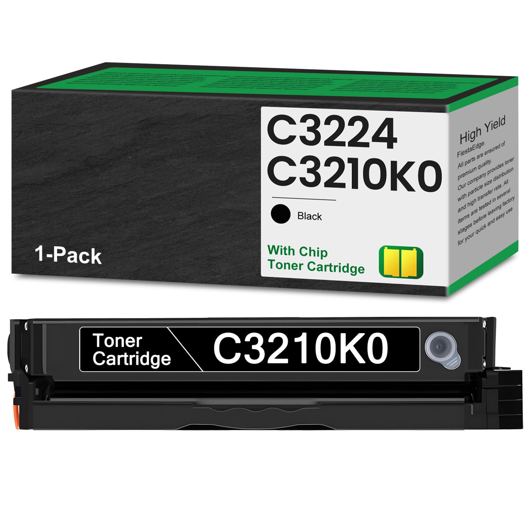 FiestaEdge C3210K0 Black High Yield Toner 2,000 Pages 1-Pack Remanufactured C3210K0 Replacement for Lexmark C3210K0 Toner for C3224 C3326 C3426 MC3224