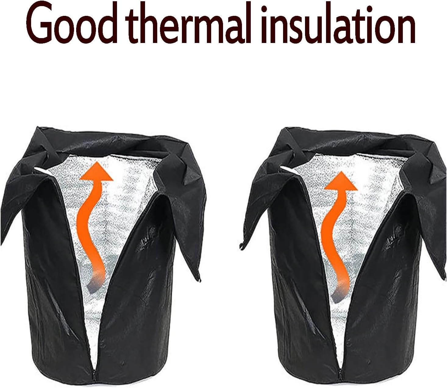 2-Pack Plant Pot Covers, It is Used for Flower Pot Insulation, with Drawstring and Zipper, Winter Plant Cover Antifreeze Or Flowerpot(65x70cm)