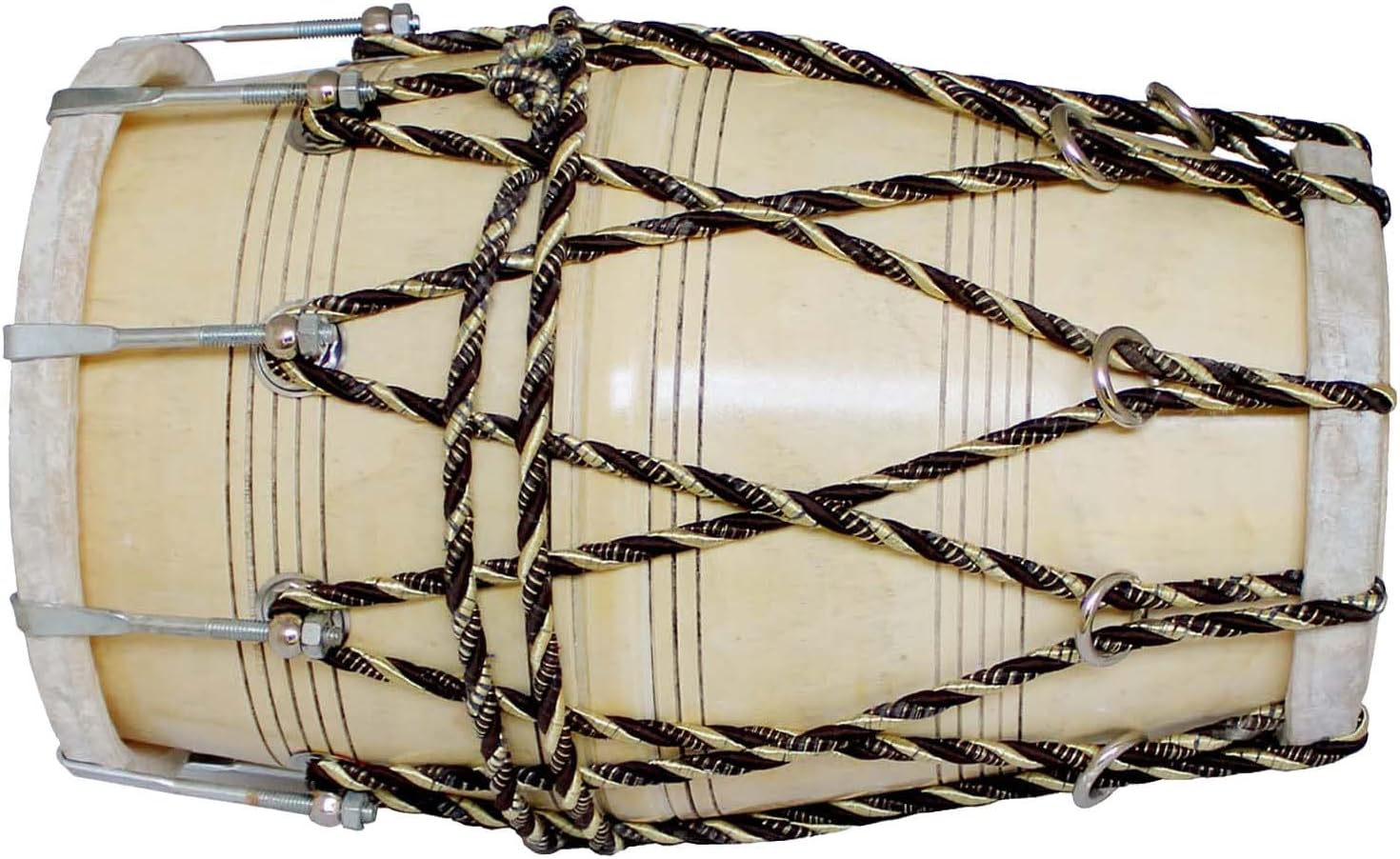 New Handmade Dholak for Bhajan and Kirtan india Traditional Dholak (Cream)