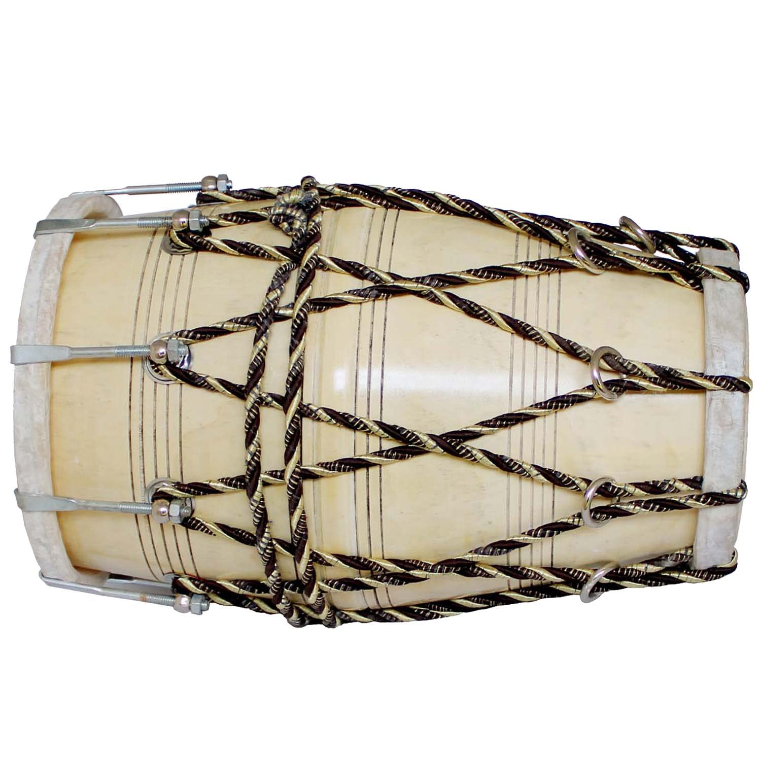 New Handmade Dholak for Bhajan and Kirtan india Traditional Dholak (Cream)
