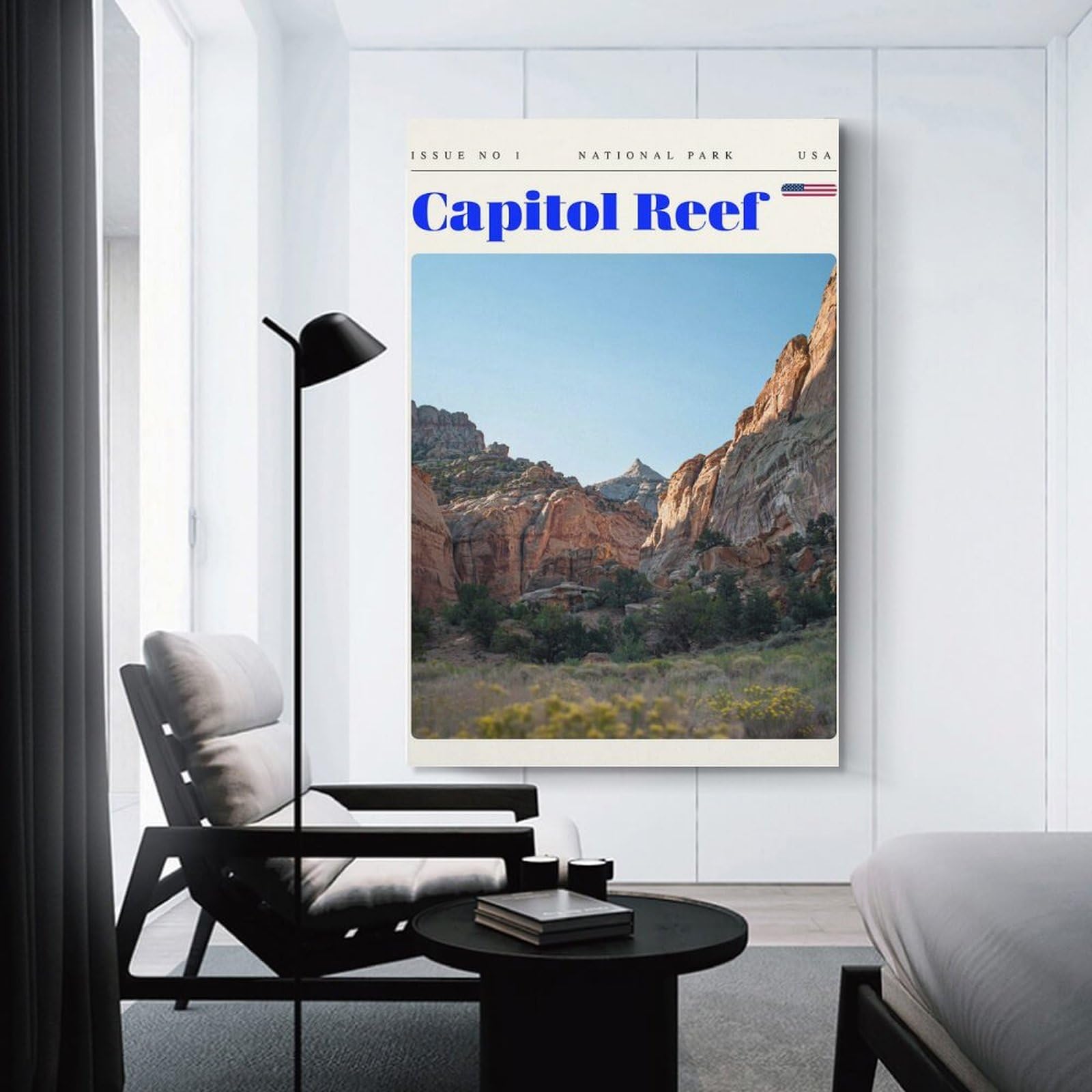 Junmoney Capitol Reef National Park Travel Art Canvas Wall Picture 08x12inch(20x30cm), for Picture Wall Styling in Lounge Or Bedroom, Decorative Artwork with Flexible Styling