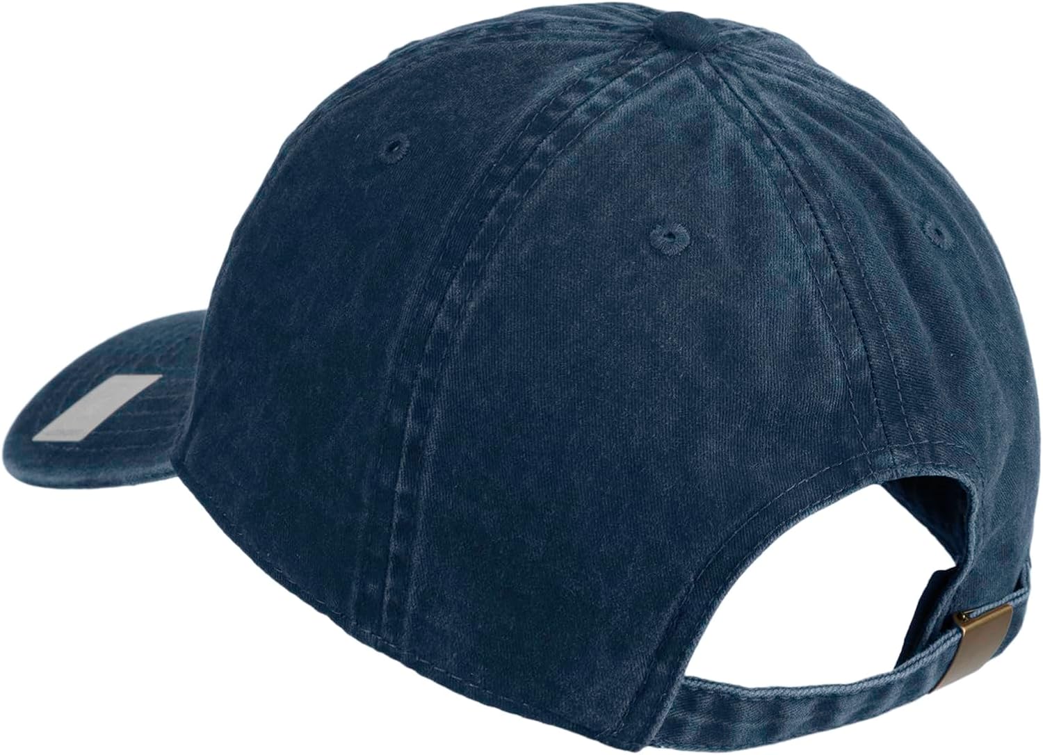 e4Hats.com US Navy Veteran Military Embroidered Washed Solid Pigment Dyed Cotton Twill Brass Buckle Cap - Image 3