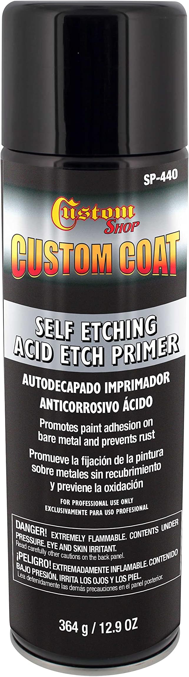 Custom Shop Coat Super Acid Etch Primer 15 Ounce Spray Can - Gray - Automotive and Industrial Primer - Great for use on Bare Metal Areas Before applying Truck Bed Liner