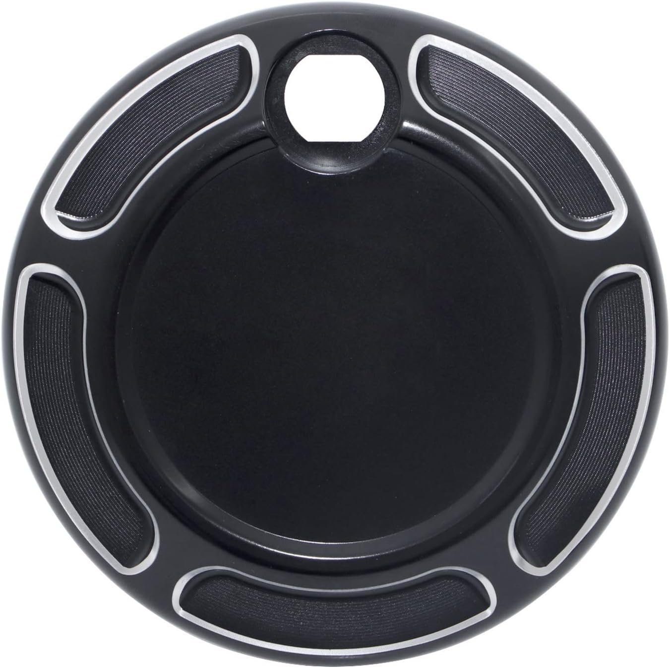 Black Fuel Gas Tank Door Cover Cap #04-159 for Harley Touring Electra Street Road Glide Ultra Classic 1992-2007