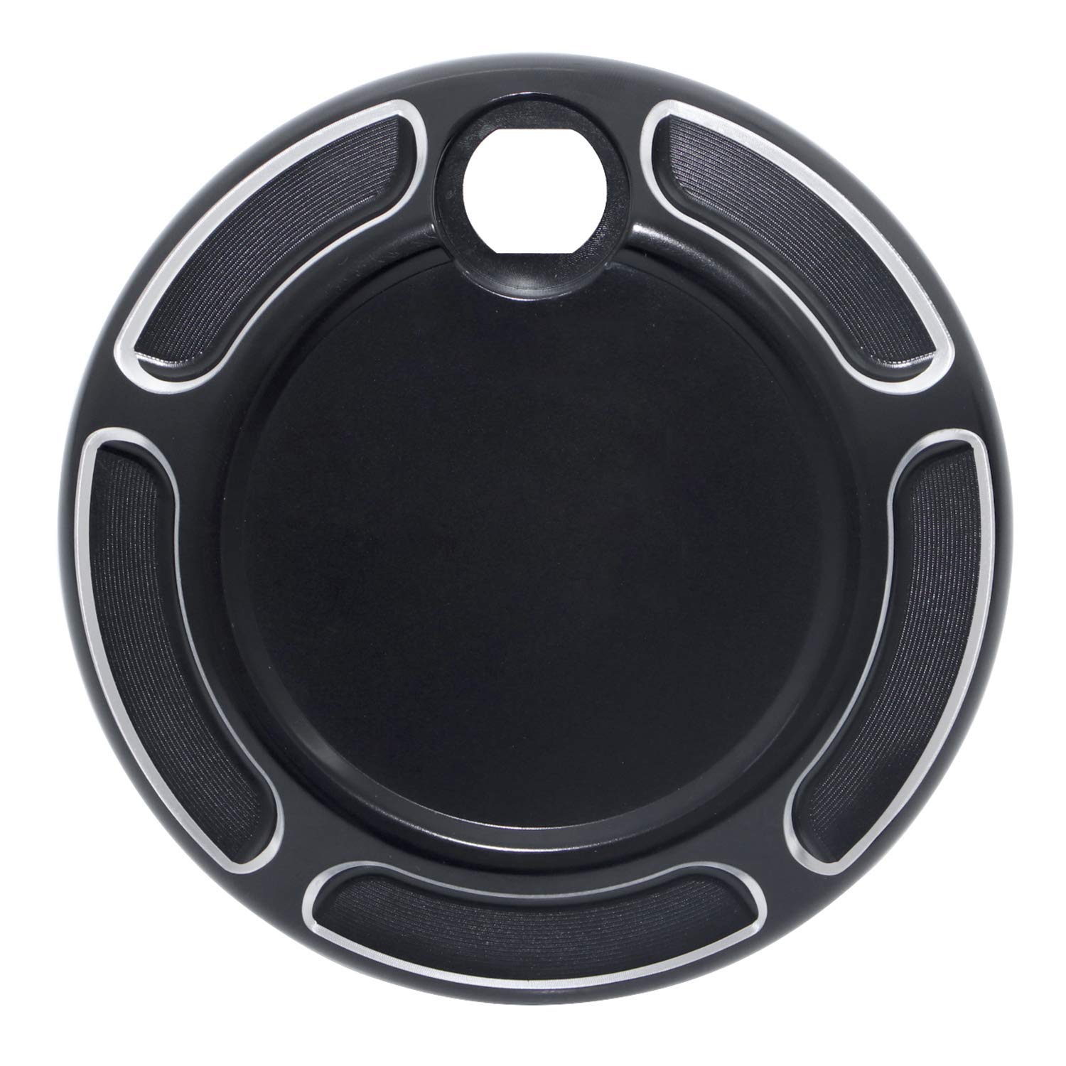 Black Fuel Gas Tank Door Cover Cap #04-159 for Harley Touring Electra Street Road Glide Ultra Classic 1992-2007