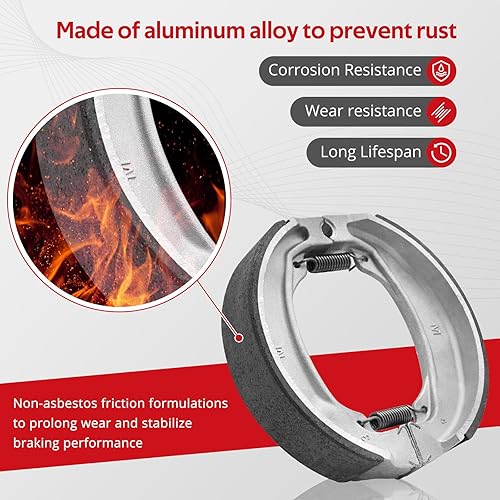 Miniatura 4 de Kit de sellos de rodamientos de zapatas de tambor de freno trasero para Honda Recon 250 TRX250 TRX250EX TRX250X 1997-2021