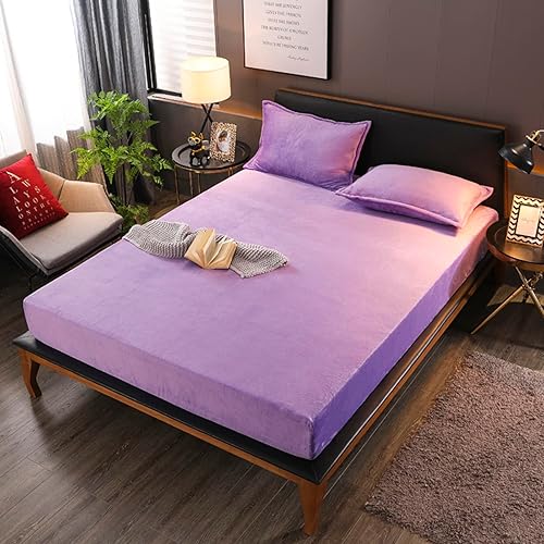 Miniatura 20 de Flannel Fitted Sheet Twin Size,Velvet Fitted Sheet Plush Shaggy Ultra Soft Fuzzy Sheet with 15''Deep Pocket,Dark Gray,1 Pack(Not Include Pillowcases)