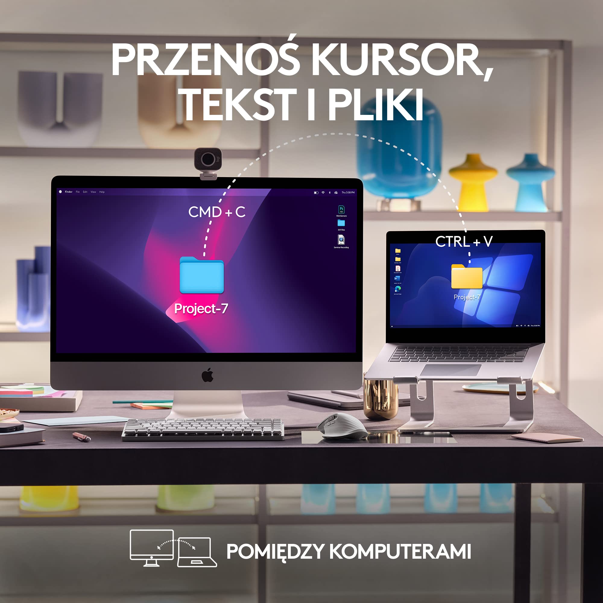 Logitech MX Master 3S Mac - ergonomiczna mysz bezprzewodowa | 8K DPI, działa na szkle, ciche kliknięcia, konfigurowalna, USB-C, Bluetooth, Apple, iPad - Space Grey
