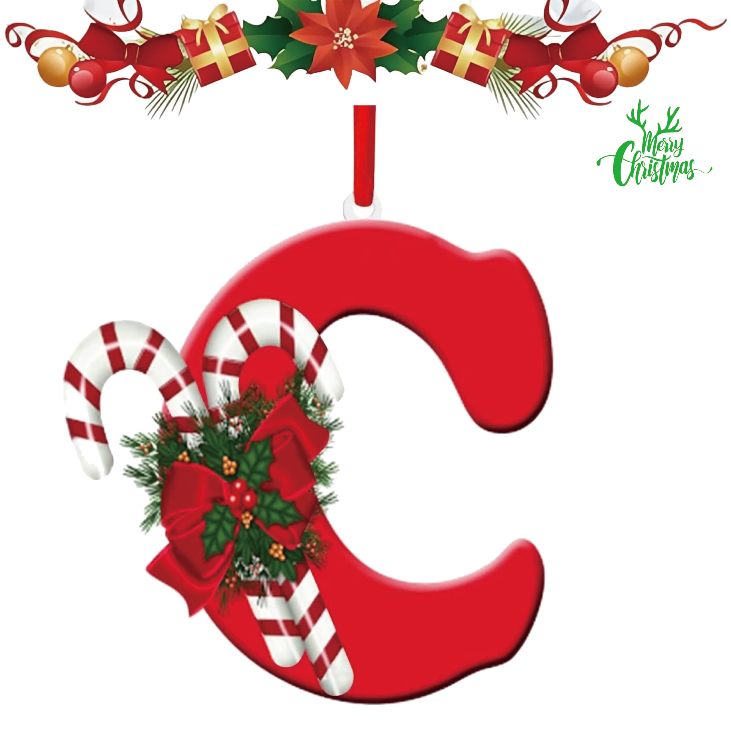 Zhihehui Letters-C Letter Hanging Christmas Tree Decoration Is A Must-Have For Personalized Diy Christmas Decoration. It Is Sturdy, Not Easily Damaged Or Deformed, And Can Be Used Both Indoors And Outdoors (Letters-C)