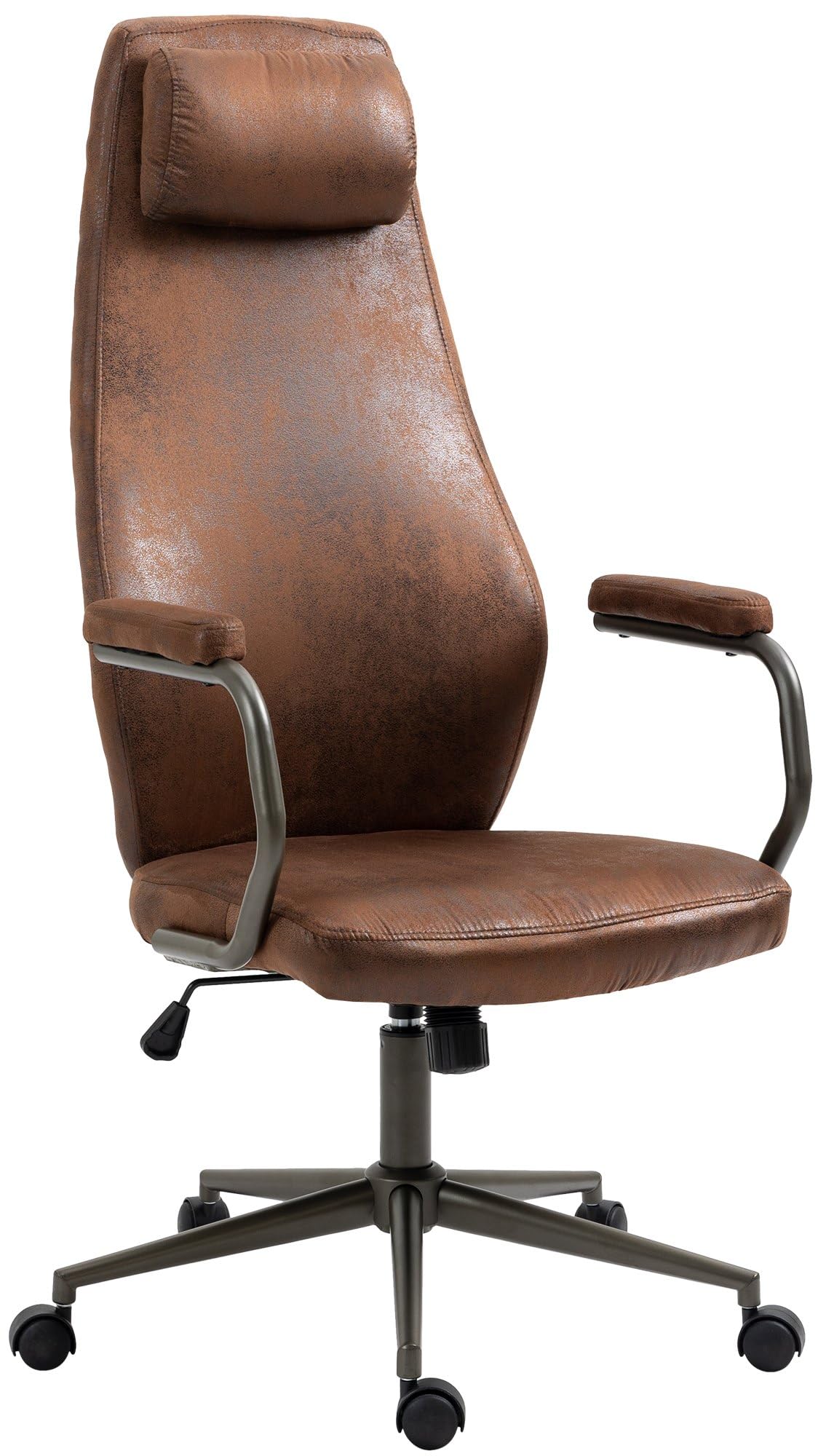 CLP Sedia Da Ufficio Pocatello Industrial Loft Antique Style I Sedia Girevole Per Computer Con Funzione Dondolo Colore:cognac
