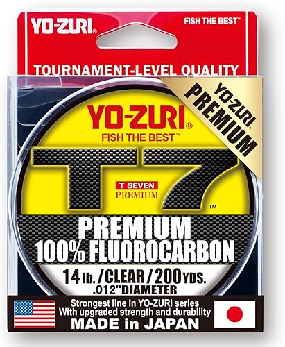 Yo-Zuri T7-14LB-CL-200YD T-7 Fluorocarbono Premium 14Lb 200Yd, Transparente