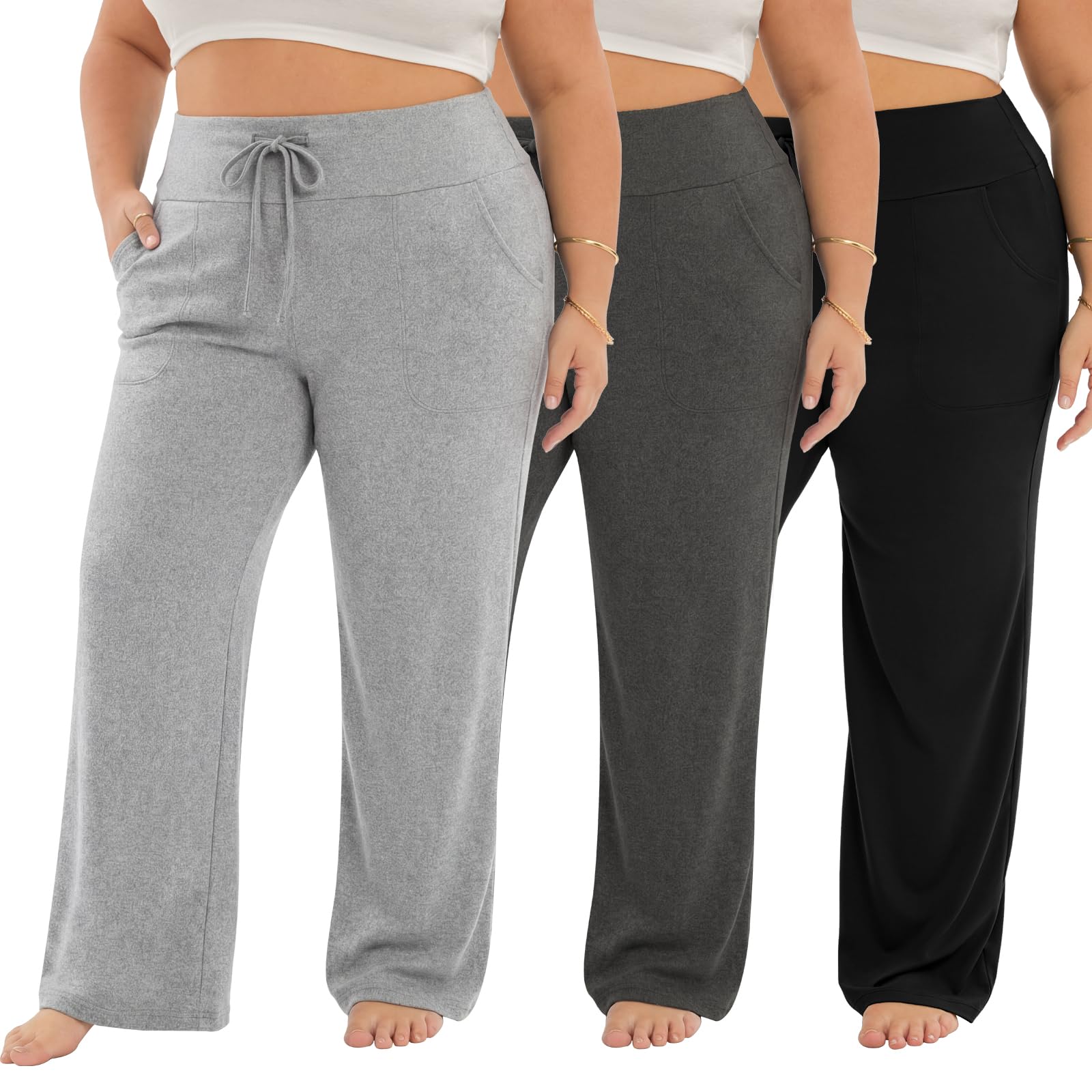 Photo 1 of JOYLADY Women's Yoga Pajama Pants, Set A, 2X