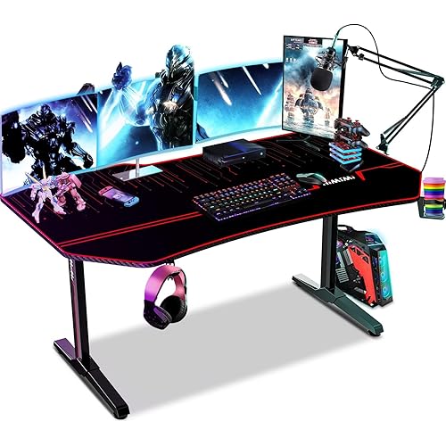 Himimi Ergonomic Gaming Desk 63 Inch