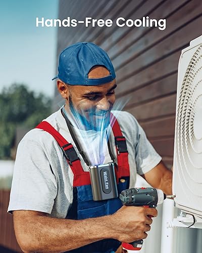 Miniatura 5 de SLENPET Ventilador de clip de cintura, cinturón portátil de 18000 RPM con 4 velocidades, batería de 4000 mAh, 0.34 libras, uso máximo de 12 horas,