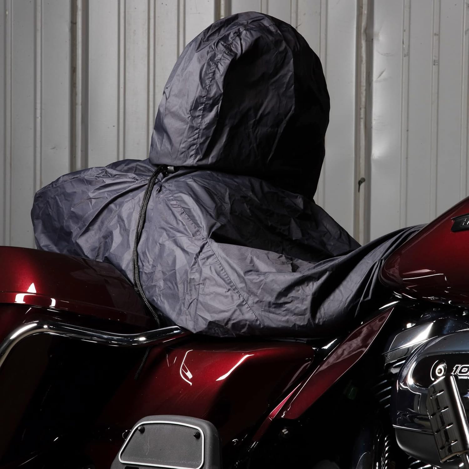 HOGWORKZ® Rain Cover for Two Up Seat w/Driver Backrest Harley Davidson Touring Street Glide Road King Electra Glide Road Glide