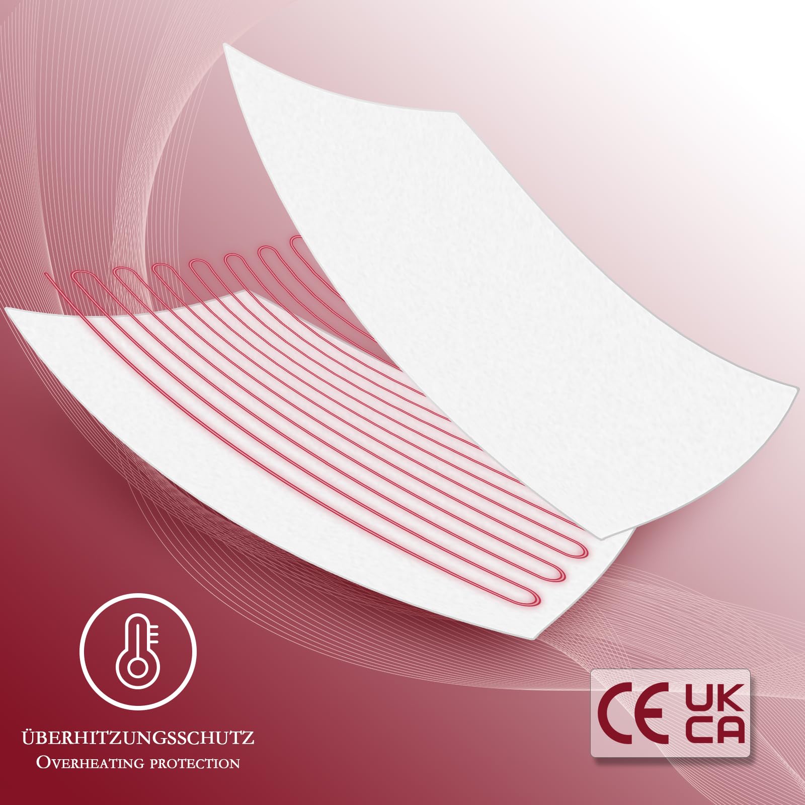 REDKEY Scaldaletto Elettrica Singolo,150x80 cm Sottocoperta,7 Temperature,Coperta Termica con Spegnimento Automatico,Termoforo,Lavabile