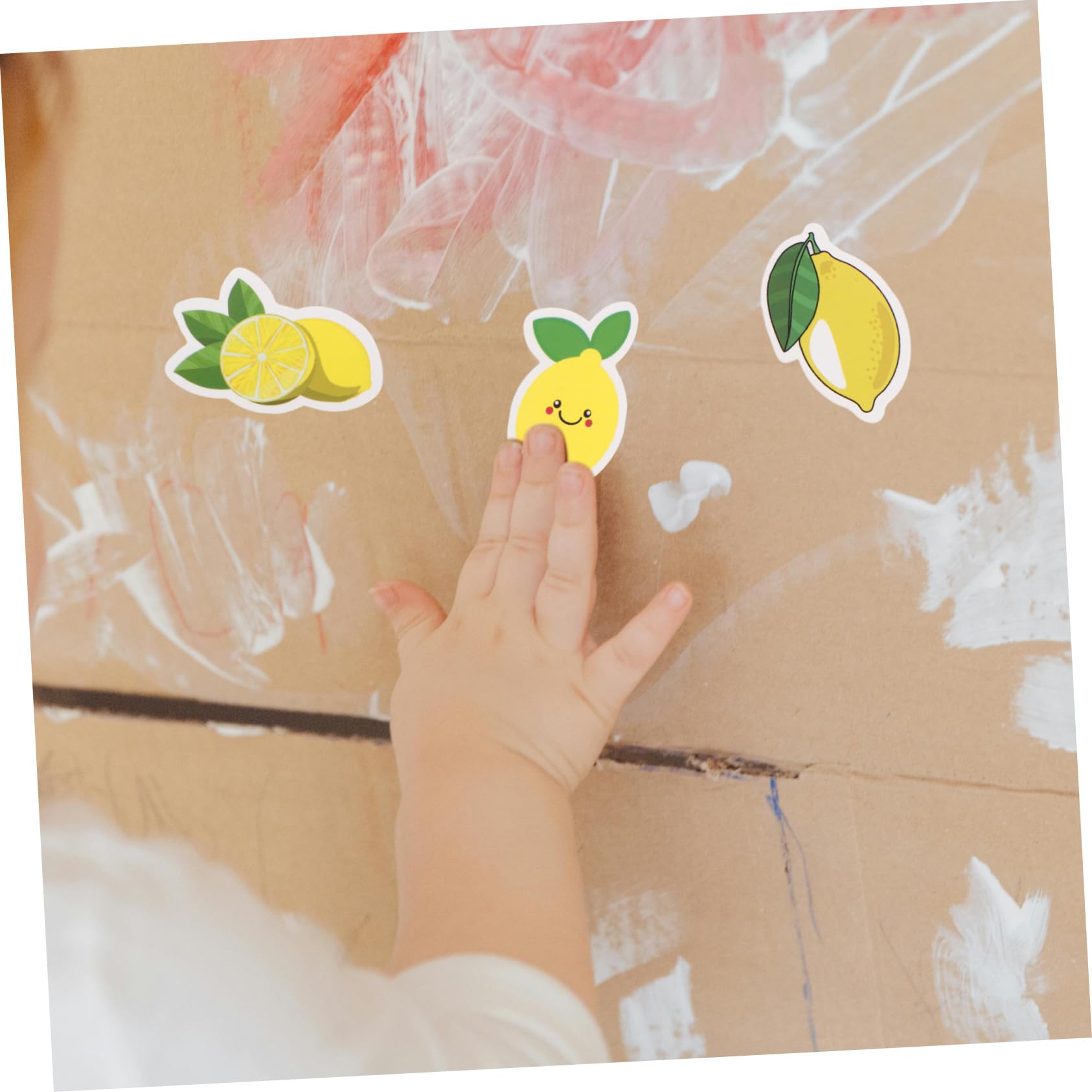 iplusmile 50 Pegatinas Adhesivas Diseño Adorable de Limón para Decorar Maletas y Laptops, Seguras Obsequio para Amigos