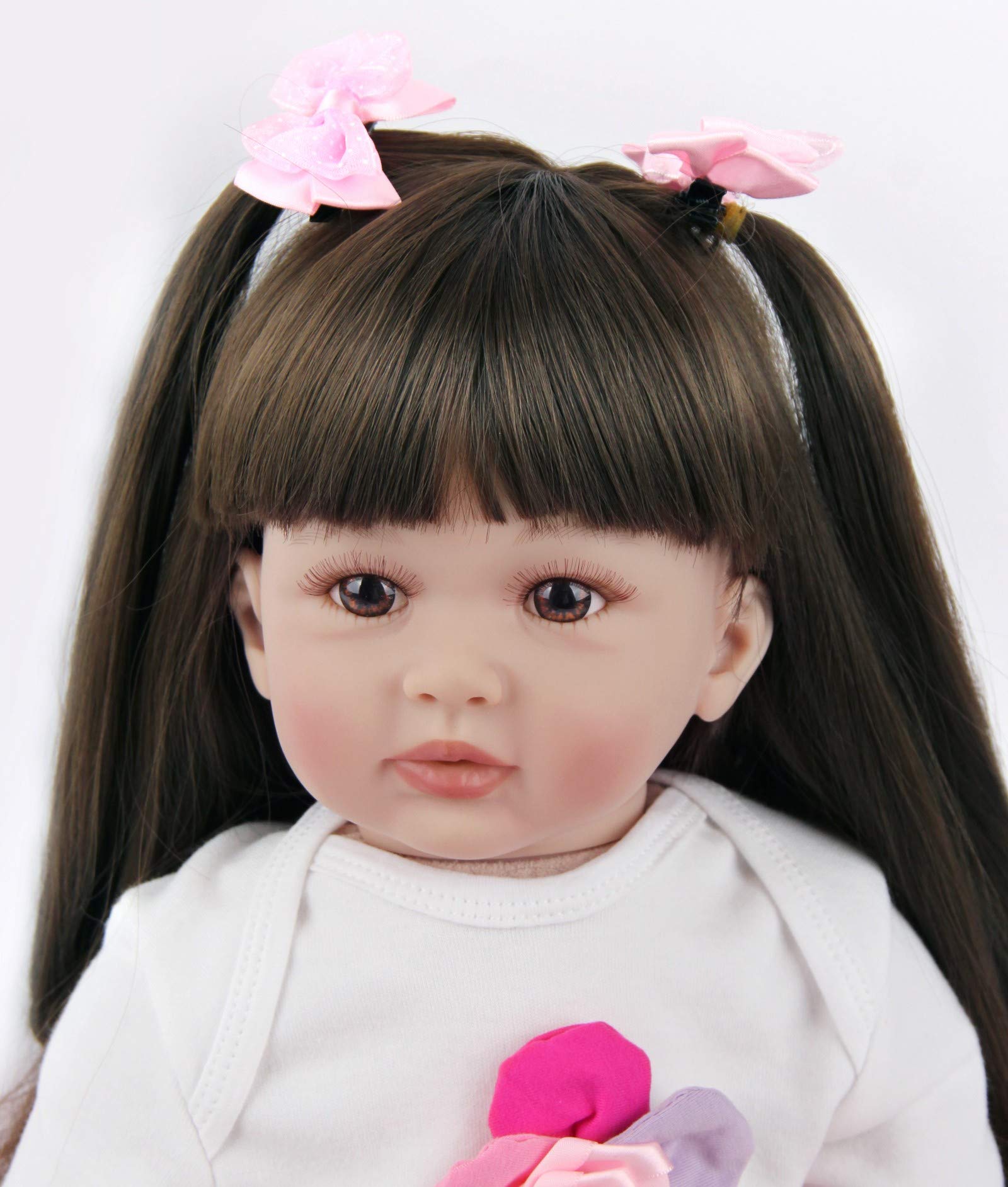ZIYIUI Bambola Reborn Femmina 24 Pollici 60 cm Realistico Vinile Silicone Morbido Simulazione Bambino Bambole Reborn Toddler Babies Regalo di Natale Compleanno Giocattoli （24 Pollici）