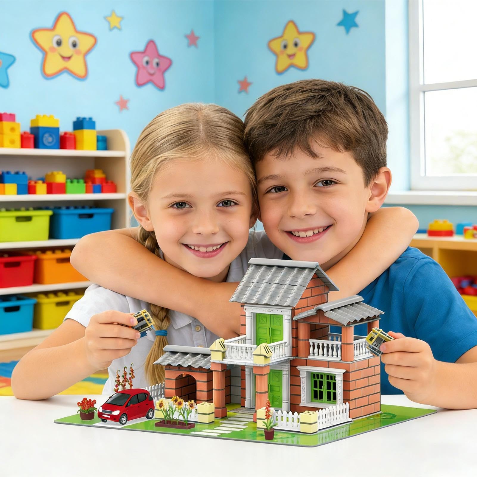 Kit Costruzione Modellino Casa Puzzle Da Montare In Miniatura | Kit Casa Miniature DIY per Adulti per Ragazzi e Decorazione Casa Soggiorno Libreria Ufficio