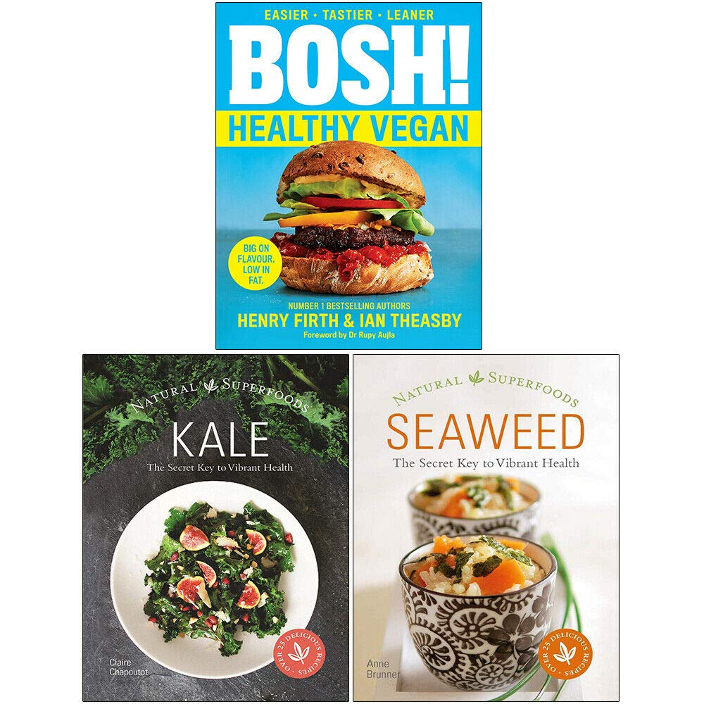BOSH! Healthy Vegan, Kale [Hardback], Seaweed [Hardback] 3 Books Collection Set