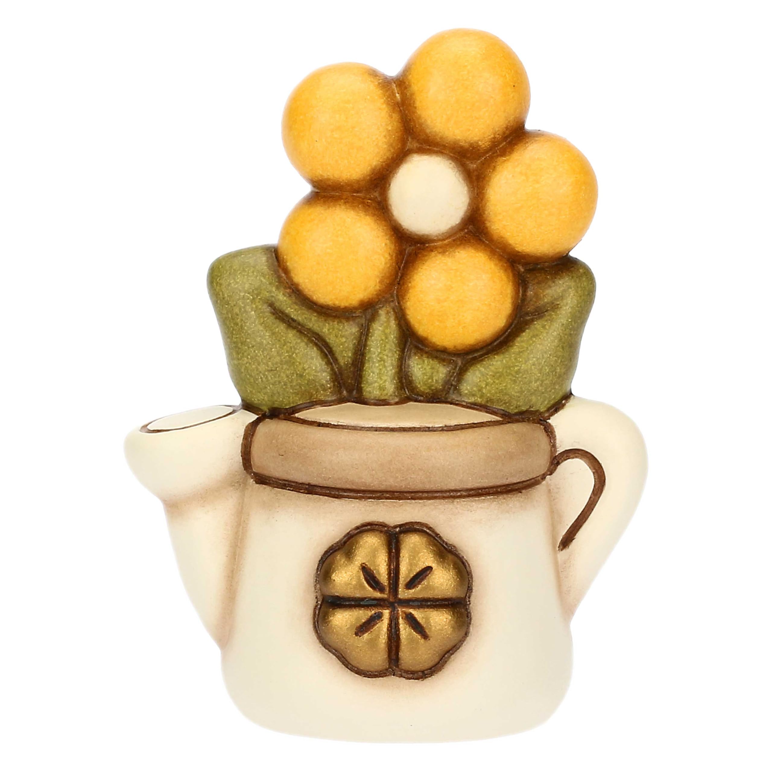 THUN - Mini Watering Can with Daisy - Ceramic - Favor Collection - 4.5 x 3.2 x 6 cm