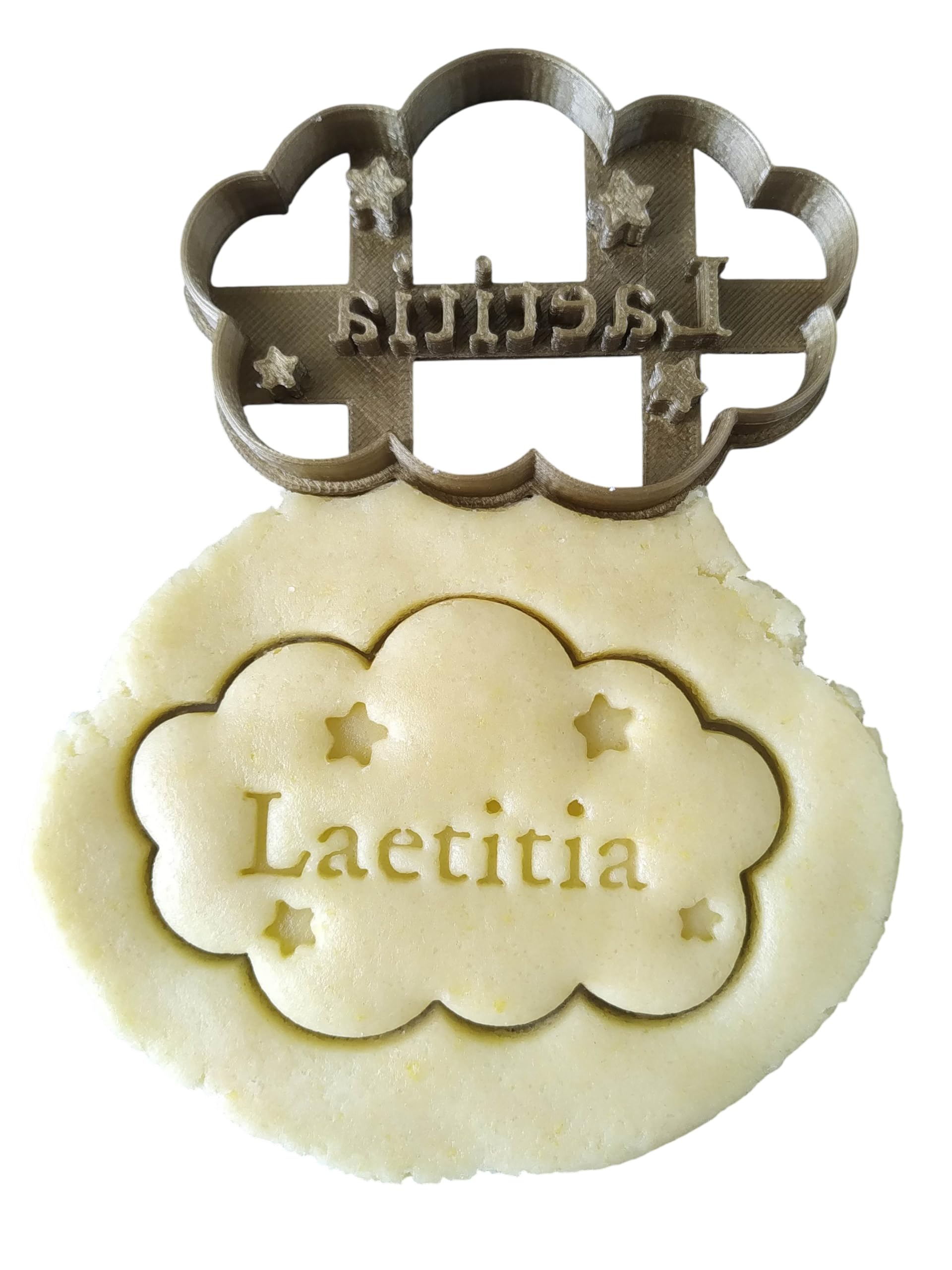 Tagliabiscotti a forma di nuvola e stelle - Personalizzabile con il nome