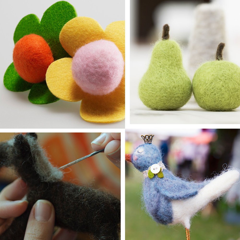 ASIV Lana Cardata Kit di Partenza per Roving in Lana a 36 Colori con Aghi in Feltro Strumenti per la Decorazione Domestica di Animali Artigianali