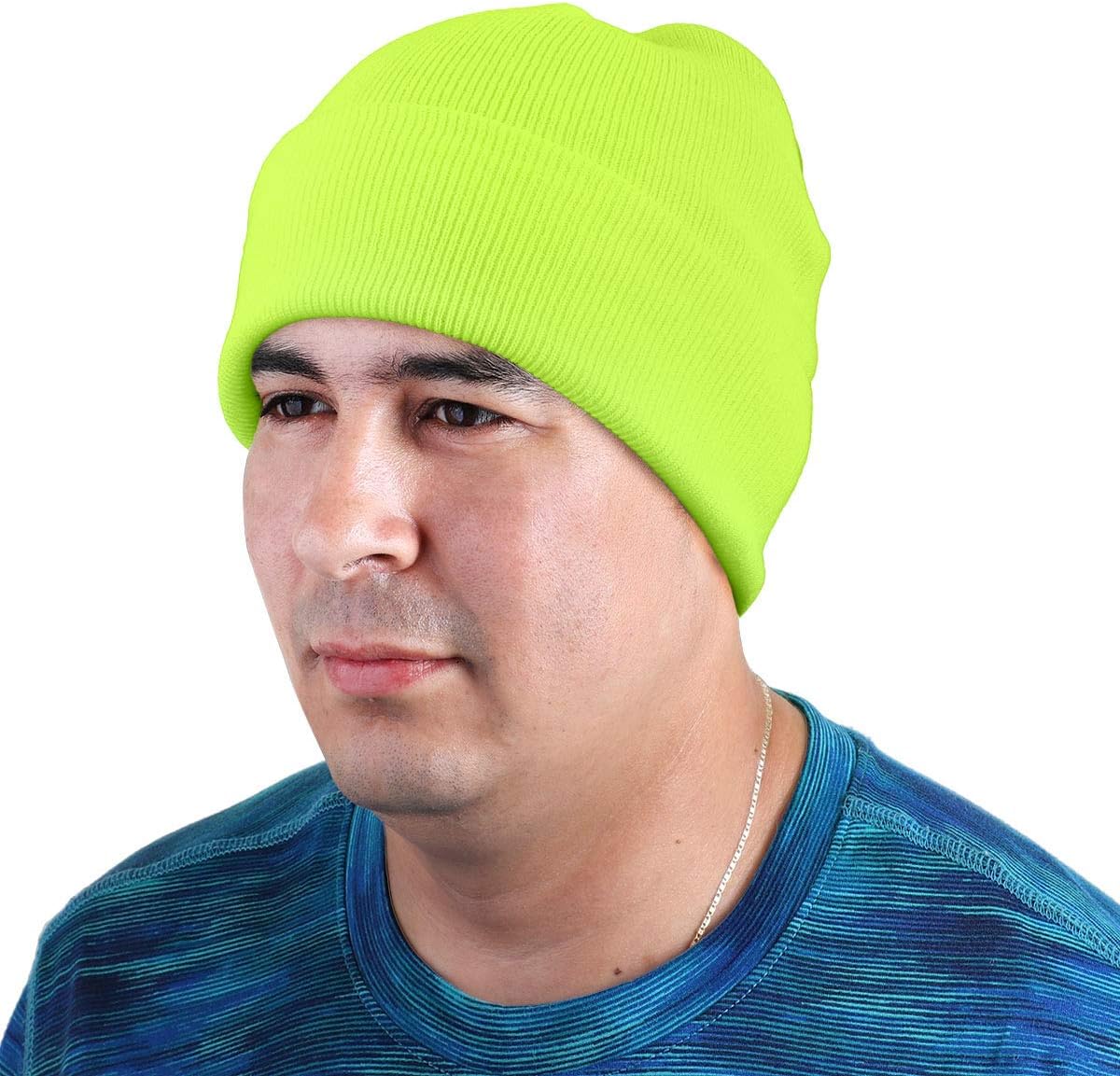 Wholesale 12 Pack Winter Beanie Hats for Men Women Cold Weather Knit Cuff Skull Beanie Cap