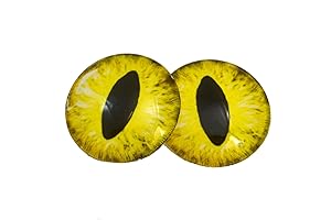 Mesmerizing Yellow Cat Glass Eyes for Enchanting Creations