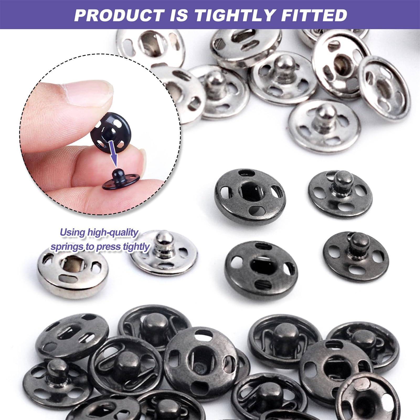 Bouton Pression 15 Mm 20 Boutons Pression Dorés - Pour Vêtements/sacs - Métal - 0.85cm Pince Bouton Pression