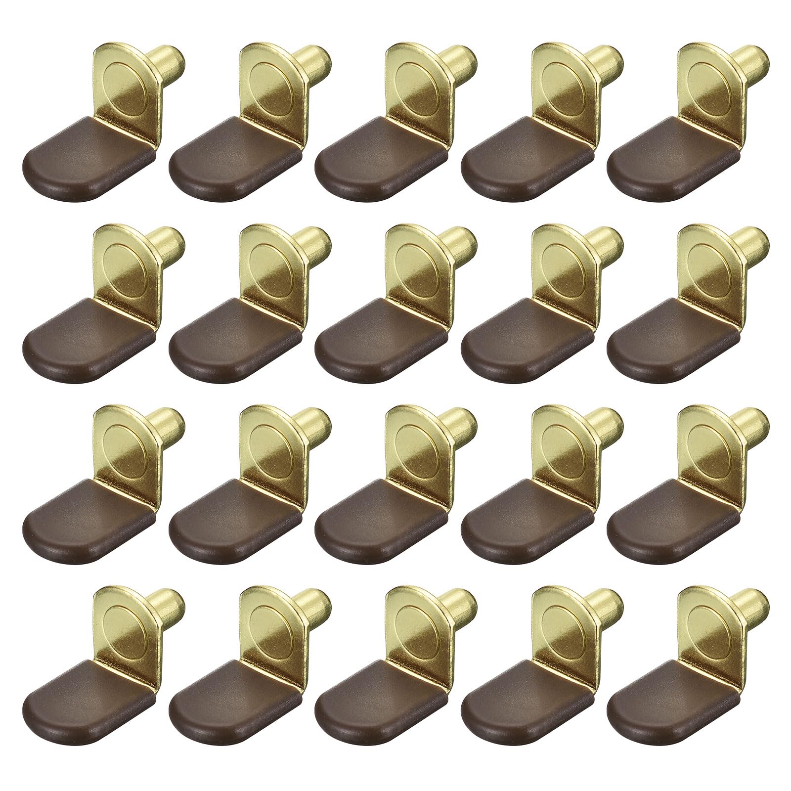 uxcell Shelf Support Pegs, 25pcs 5mm(1/5") L-Shaped Support Bracket Pegs Shelf Pin with Rubber Sleeve for Furniture Shelves Supplies, Bronze Tone — Amazon image 10