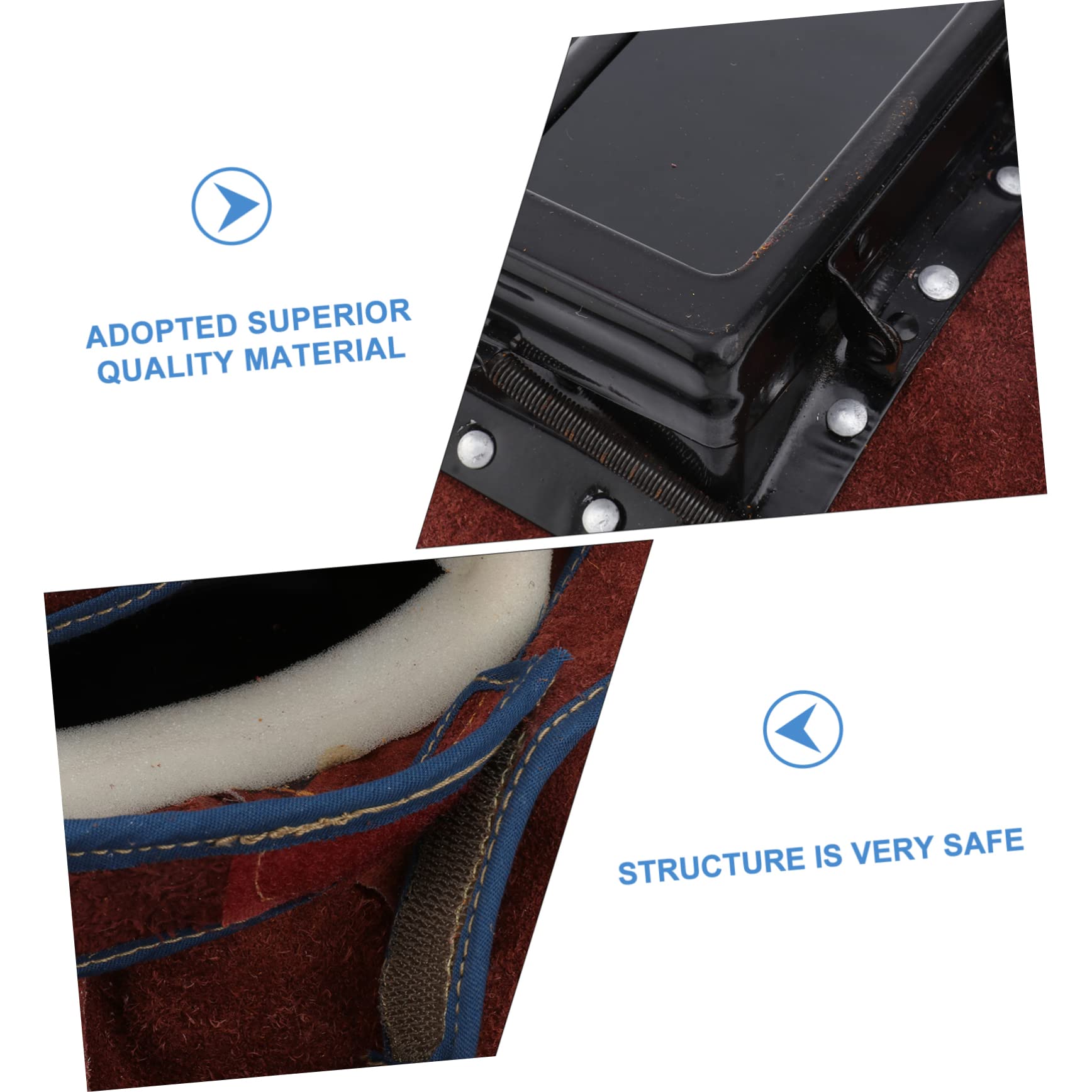 Mipcase 3 Pcs Professional Welding Helmet Face Mask Heat Resistant Cowhide Hat for Welder Safety High-temp Protective Face Cover