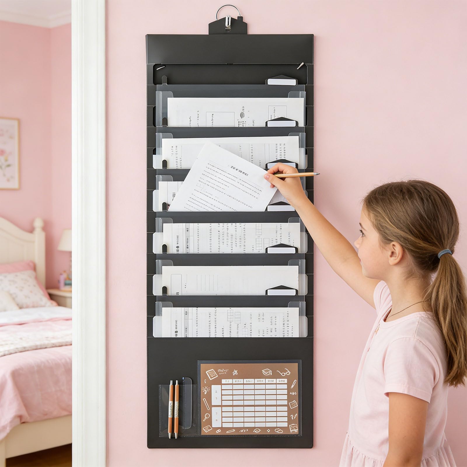 Solution de classement extensible peu encombrante, idéale pour les documents de travail, les fichiers importants pour la maison, porte-substance d ' étude pour