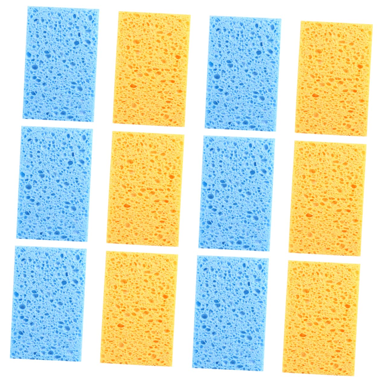 COLLBATH 16 Stück Küchenreinigungsschwämme aus Zelluloseschwamm Blau Stark Saugend Kratzfrei für Spülbeckenreinigung und Hartnäckige Flecken