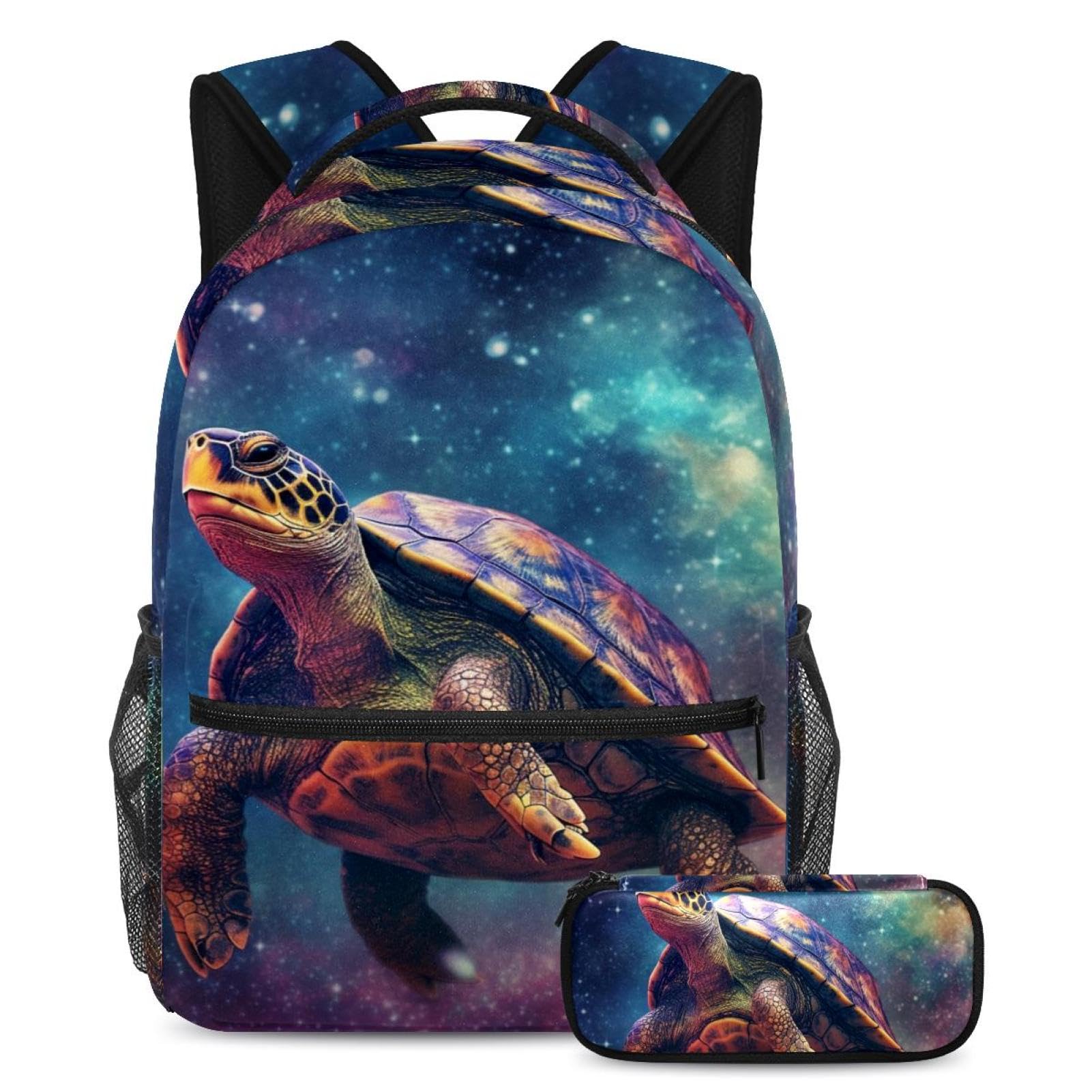 Tortue galaxie colorée sac à dos grand format idéal pour le collège et lycée - 7
