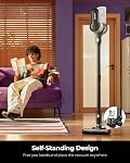 Cordless Vacuum Cleaner, 500W 45KPA 50Mins Vacuum Cleaners for Home with LED Light, Self-Standing, Anti-Tangle Brush & 1.6L Dust Cup, Lightweight Stick Vac for Pet Hair, Carpets, Hard Floors