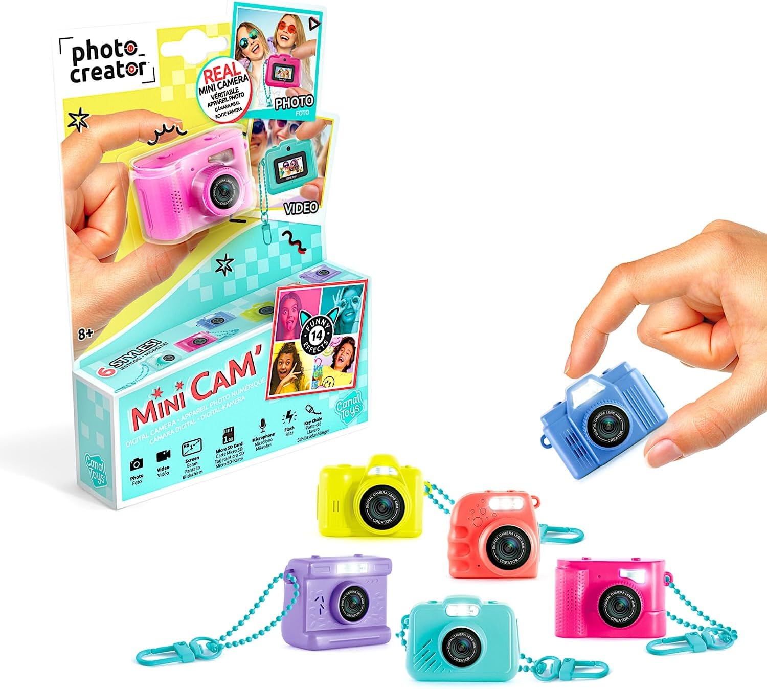 Photo Creator Mini Cam Digital Camera 1GB SD Card Rechargeable 6 Colours