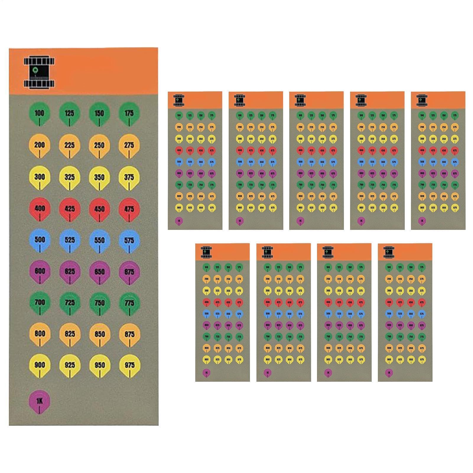 Zielfernrohr-Turm-Aufkleber – Maßgeschneidertes Yardage-Höhenband, wetterfeste Kalibrierungsaufkleber | Präzisions-Zielanzeige-Nummern-Set, Optik, Absehen-Identifikationsblätter, Schießausrüstung, Zub