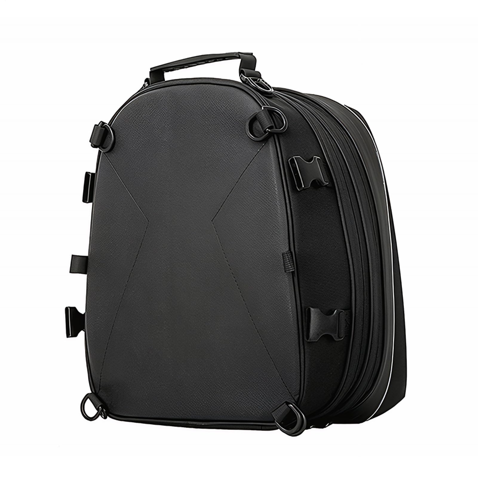 Générique Back Extensible Back 0 l-28 l Casco 18 x 12 pollici con Cover Impermeabile di Stoccaggio di Equitazione Custodia Rigida con Design Aereo Accessorio Moto Torre