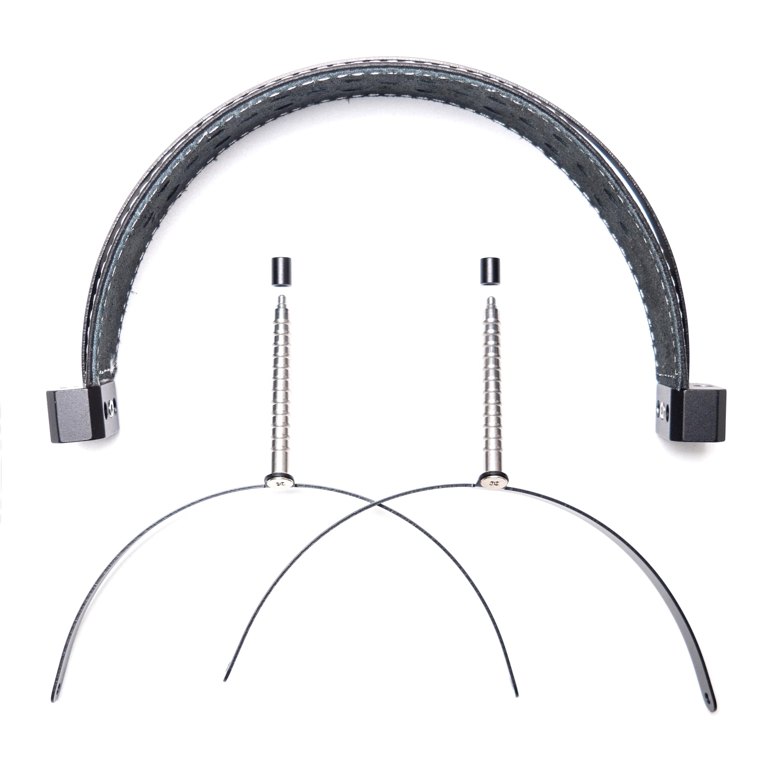 Diadema de piel auténtica de metal completa compatible con Hifiman HE400, SUNDARA, SUNDARA-C con parte trasera cerrada, HE R10 R9, HE560, HE6se, SUSVARA - Correa de repuesto para auriculares