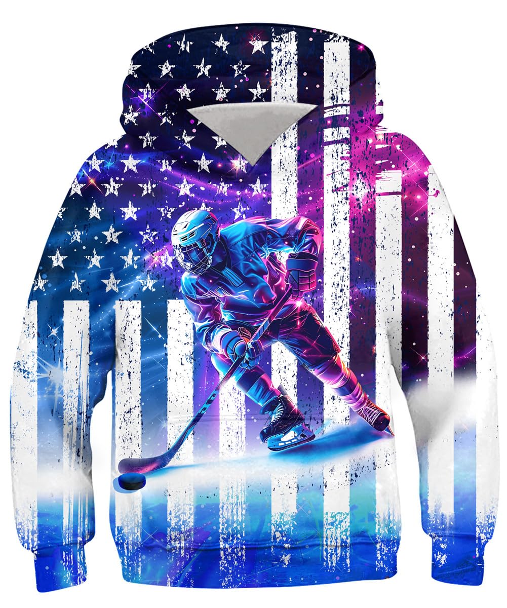 Lovekider Boys Hoodie Kids 3D Print Graphic Pullover Sweatshirt 6-16 Years