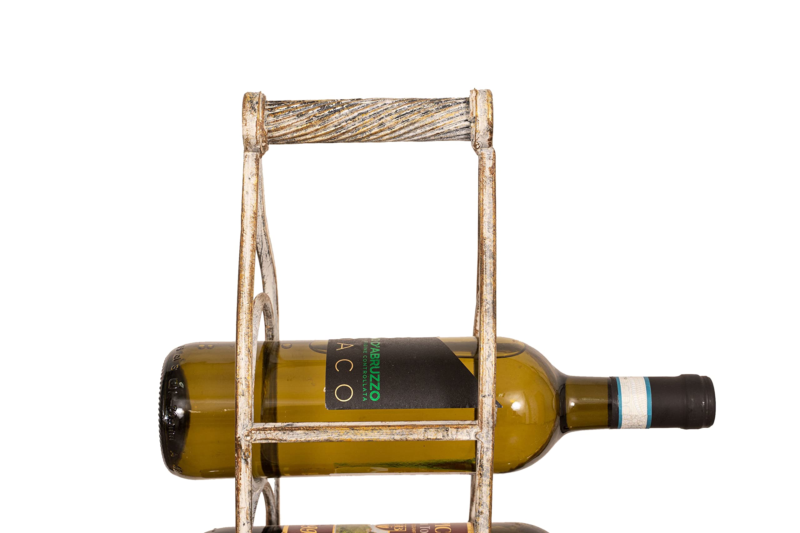 Biscottini Portabottiglie Vino in Ferro 105X15X16 cm - Porta Bottiglie Vino in Metallo - Cantinetta Portabottiglie da terra - Espositore - Portavini Cucina Bar