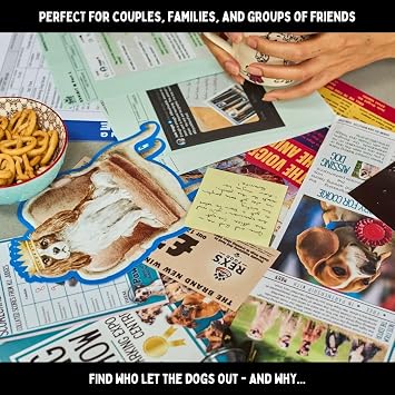 Cold Case Mystery Game | An Unsolved Crime - Who Let The Dogs Out | Immersive Detective Puzzles | Perfect For Games Night | Great For Groups - Families & Friends