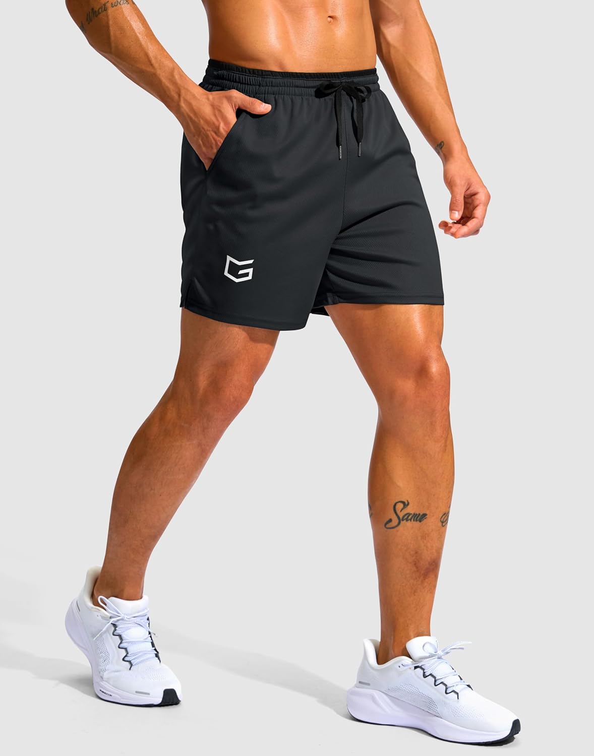 G Gradual Men's Running Athletic Shorts with Zipper Pocket 5"/ 7" Lightweight Quick Dry Gym Workout Shorts for Tennis Active - Image 3