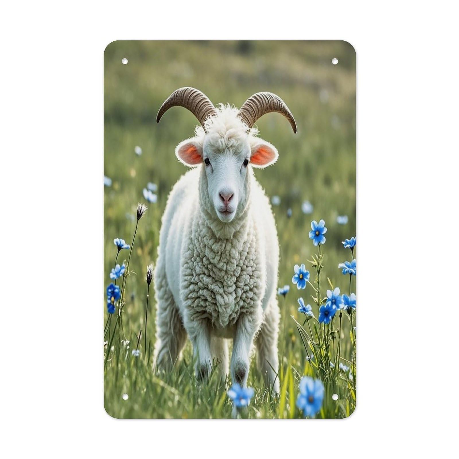 Sheep Metal Tin Sign Funny Vintage Metal Signs Metal Art Poster Man Cave Decor Retro Tin Sign for Home Office Kitchen Bar Cafe Garden Wall Decor 11.8 X 7.9 Inch