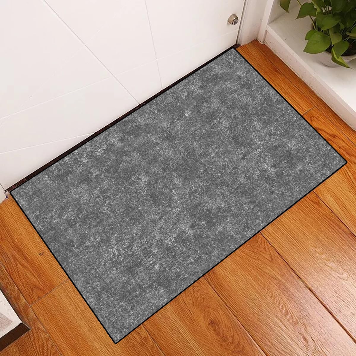 Tappeto lungo e antiscivolo, lavabile, per cucina e corridoio, 50 x 450 cm, tappeto lungo per cucina personalizzabile, tappeto da cucina personalizzabile, in tinta unita, grigio scuro
