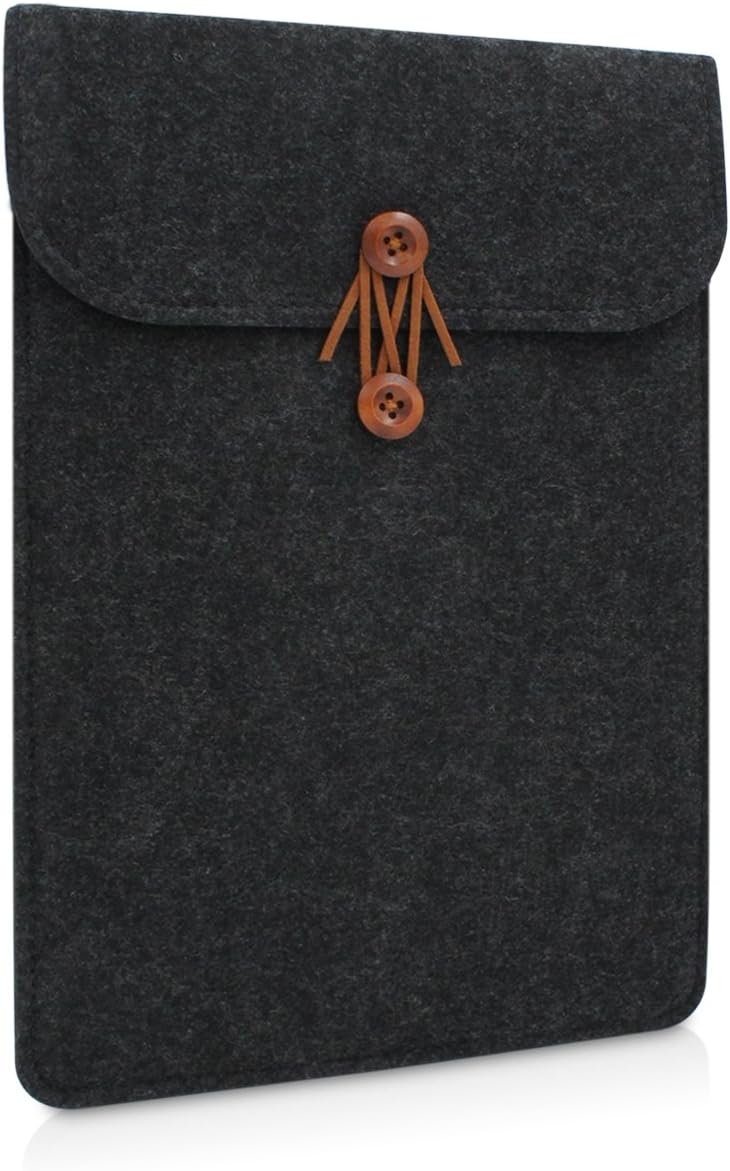 Buruis 13 Inch Laptop Sleeve for MacBook Air/Pro, Retina 13-13.3 Inches, Felt Tablet Notebook Bag, Slim Envelope Case (Black)